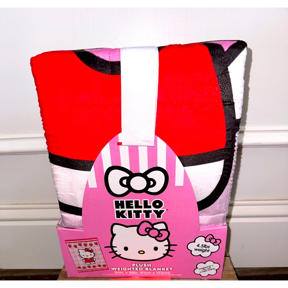 Hello Kitty 4.5lbs Weighted Strawberry Blanket